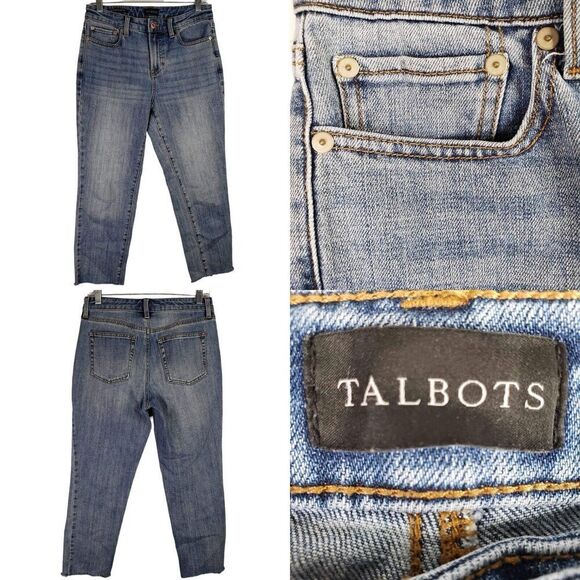Talbots Jeans Womens Size 4p Petite Blue Modern Ankle High Rise Cotton - Picture 1 of 10